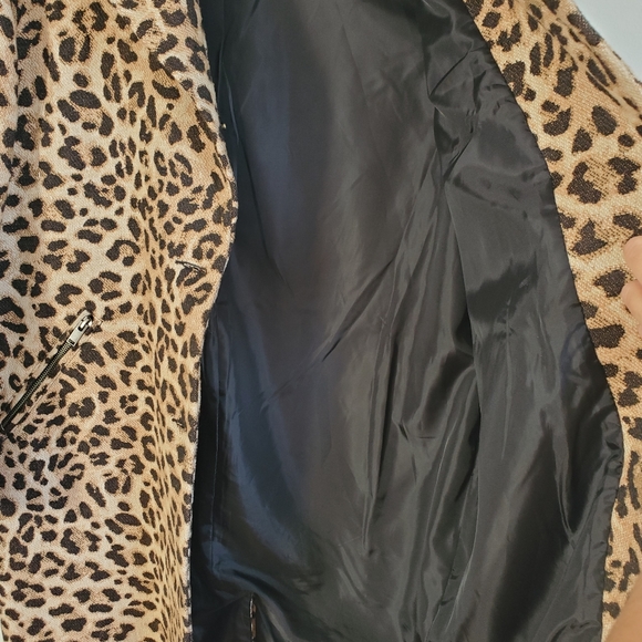 Noisy May Leopard Print Coat - Picture 4 of 5